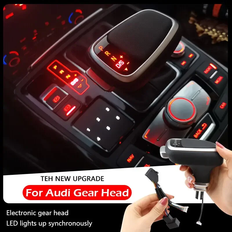 

Автомобильная автоматическая ручка переключения передач, рычаг переключения передач для Audi A6 C7 A7 A5 A4 Q5 Q7 C6 B8 со светодиодным индикатором, ручка переключения передач