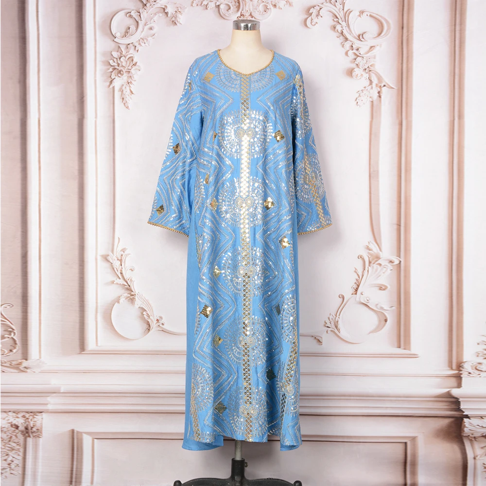 2025年新作ムスリムアバヤドレス 女性用 エレガントな刺繍とスパンコールの控えめなイブニングガウン ロングローブ パーティーウェア イスラムドレス