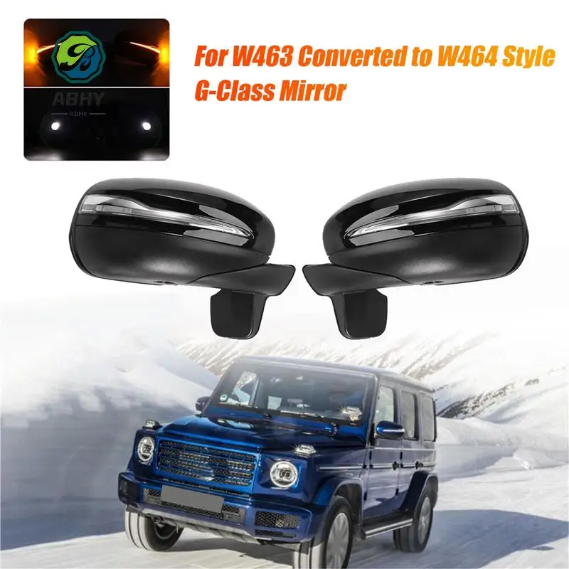 

ABHY-Дверное зеркало черного цвета для Mercedes Benz 2012- W463 Converted To W464 Style G Class G500 G550 G55 G63 G65