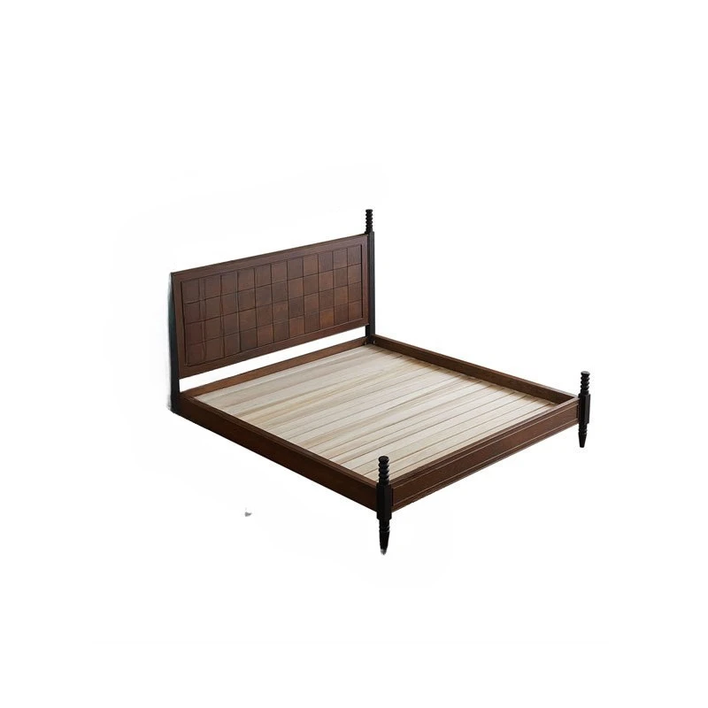 

French cherry wood antique double bed master bedroom modern minimalist