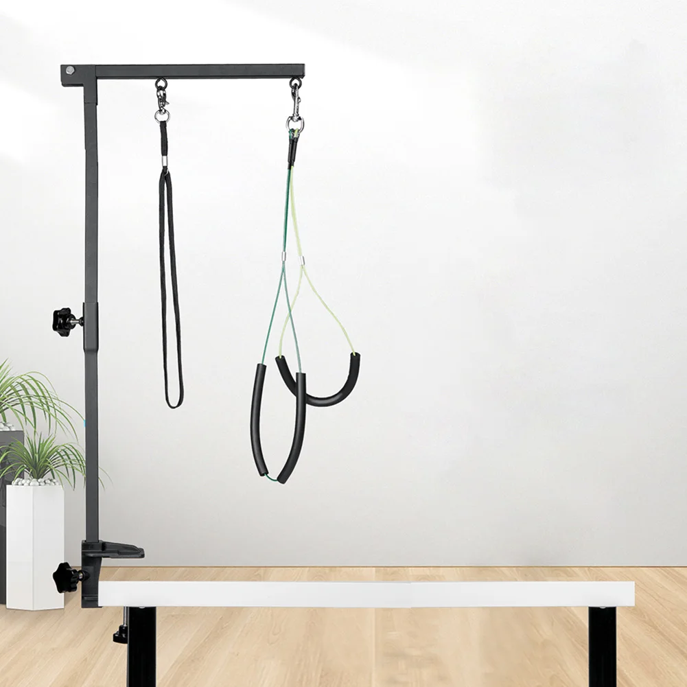 

Desk Dog Cat Holder Stainless Steel Pet Dog Grooming Table Bracket Arm Height Adjustable Telescopic Table Hanger Pet Accessories