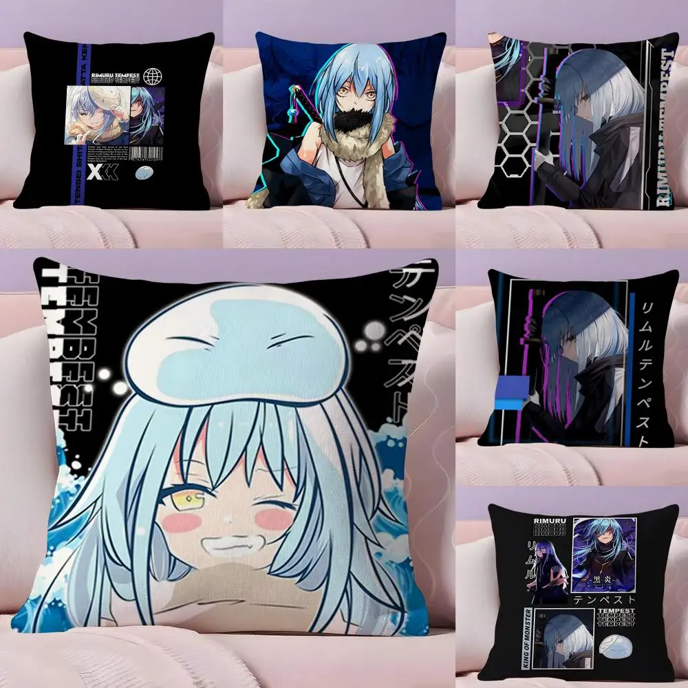 

Чехол для подушки I Got R-Reincarnated as a S-Slime, плюшевая ткань, мягкий двусторонний диван с принтом, теплый зимний домашний подарок, наволочка