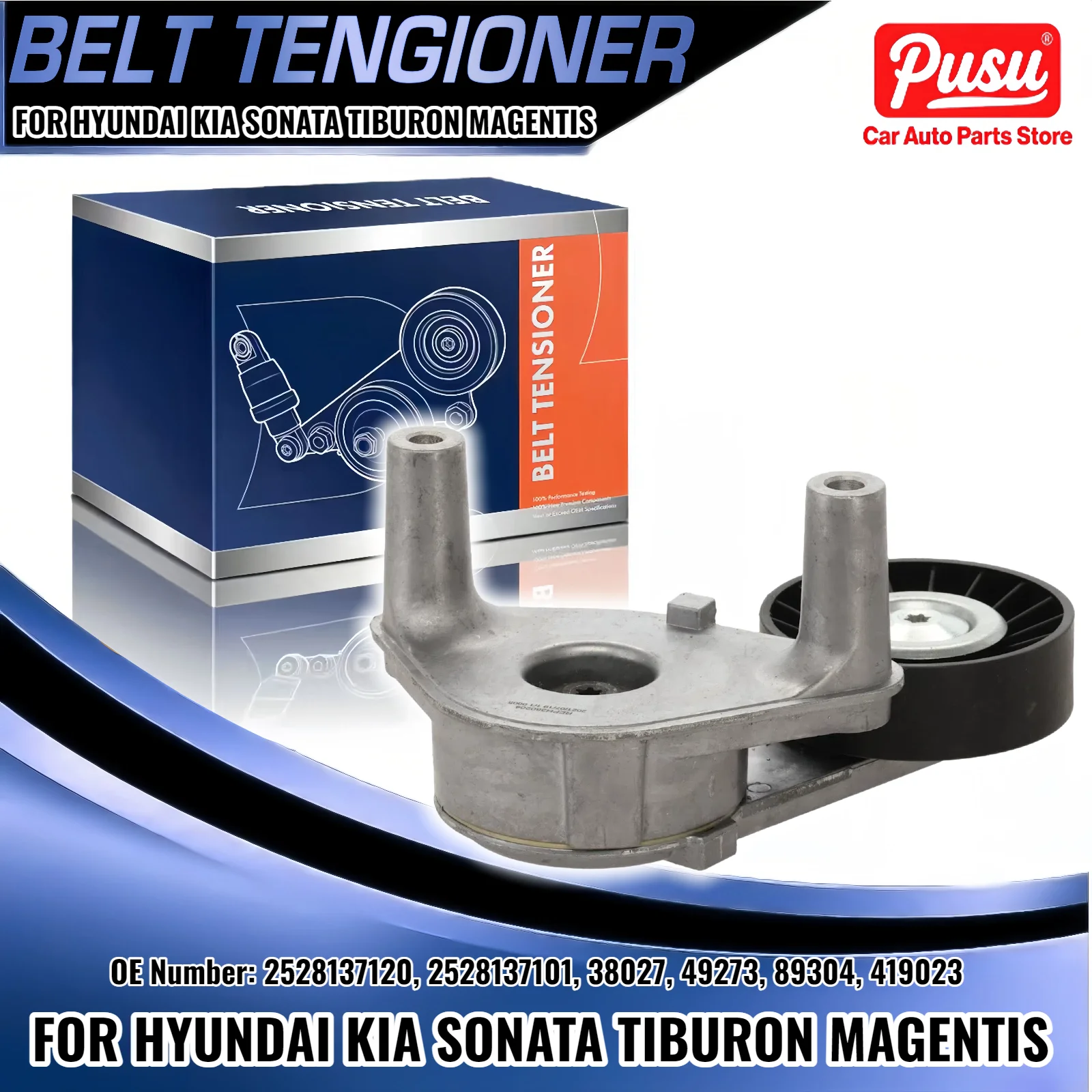 

Serpentine Drive Belt Tensioner for 99-10 Hyundai & Kia V6 2.5L 2.7L 89304 2528137120