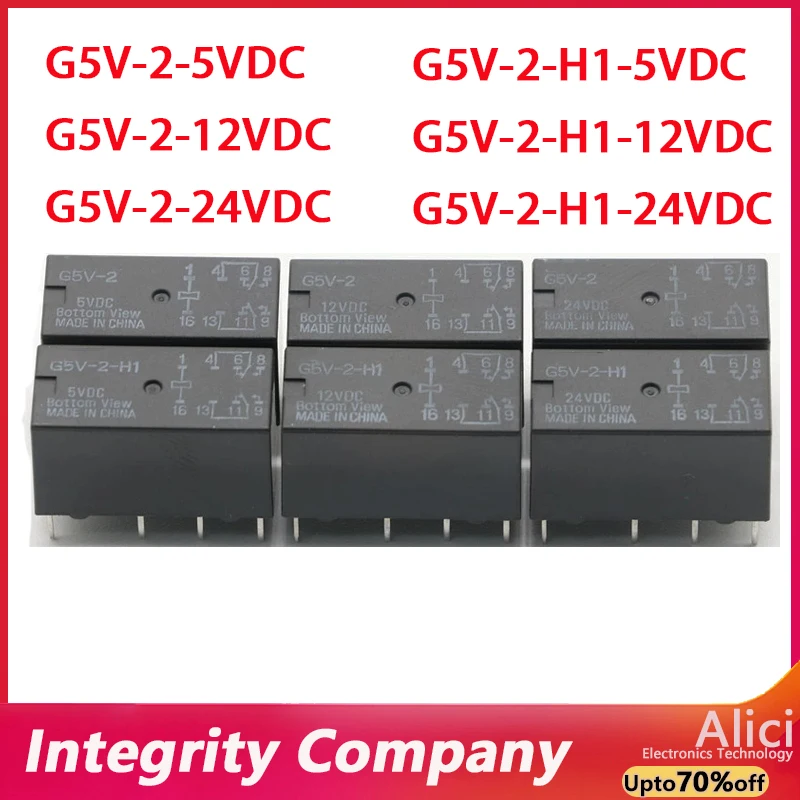 5/10PCSG5V-2-H1-12V G5V-2-5VDC G5V-2-12VDC G5V-2-24VDC اثنين مفتوحة اثنين مغلقة 2A 8PIN جديد أصيلة الأصلي إشارة التتابع ل اومرون #1