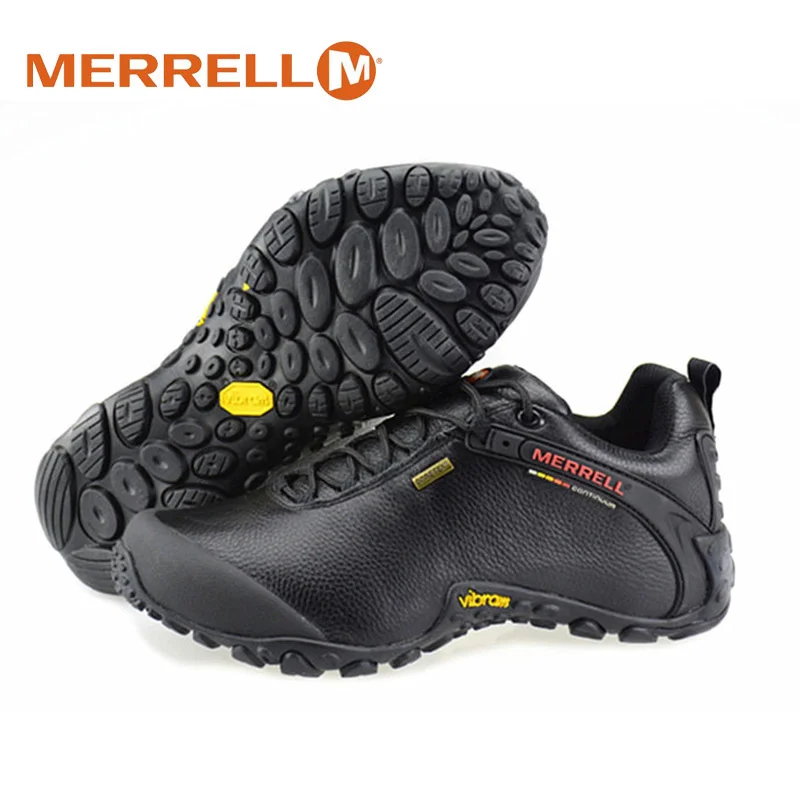 Merrell oryginalny odkryty mężczyźni kobiety prawdziwej skóry Camping sportowe obuwie turystyczne czarny Unisex alpinista wspinaczka trampki 36-46