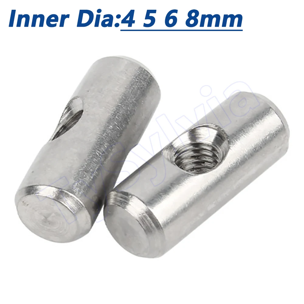 M4-M8 304 Stainless Steel Barrel Bolts Cylindrical Dowel Pins Cross Hole Hammer Inset Nuts Wood Furniture Connecting Accessories
