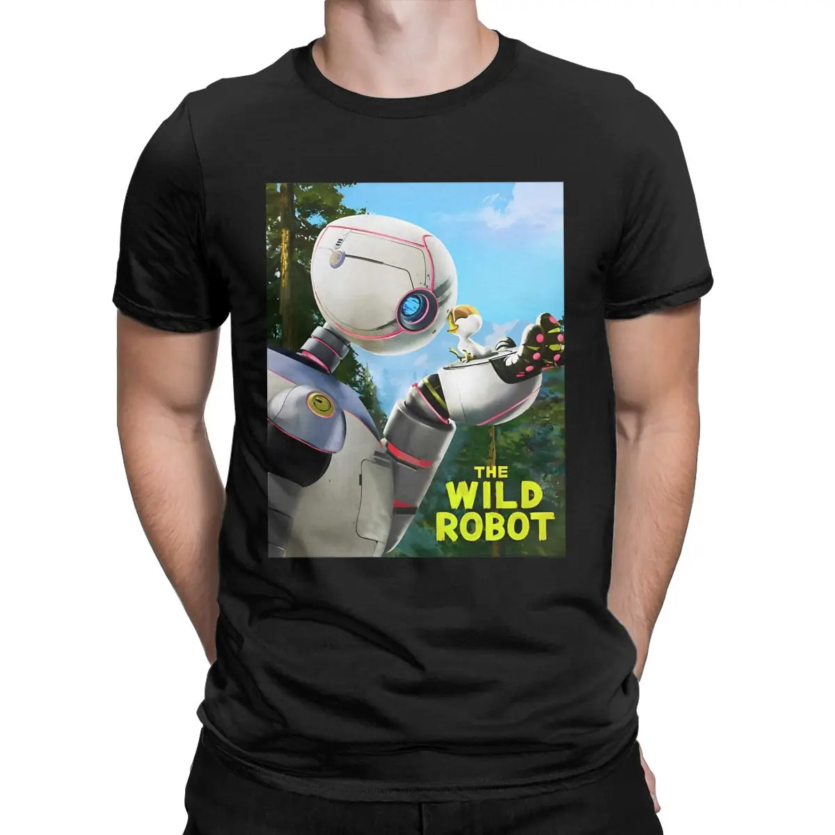 The Wild Robots T-Shirt for Men 2024 New Cartoon Awesome Cotton Tee Shirt Crew Neck Short Sleeve T Shirts Gift Idea merch