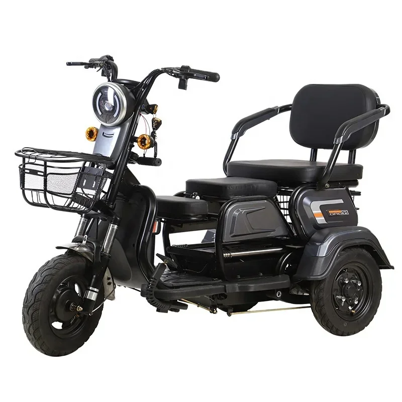 Leisure Electric Tricycle 600W Large Motor Lead-acid Battery Tricycle Elderly Mobility Vehicle