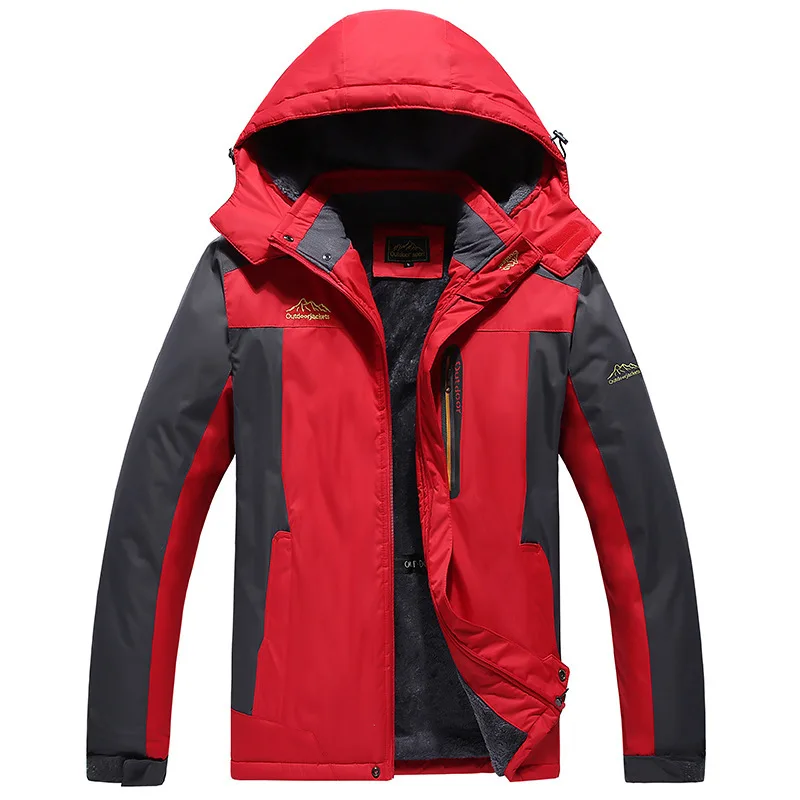 New winter large size plus fleece hardshell outdoor winterproof cotton-padded waterproof mountaineering clothing
