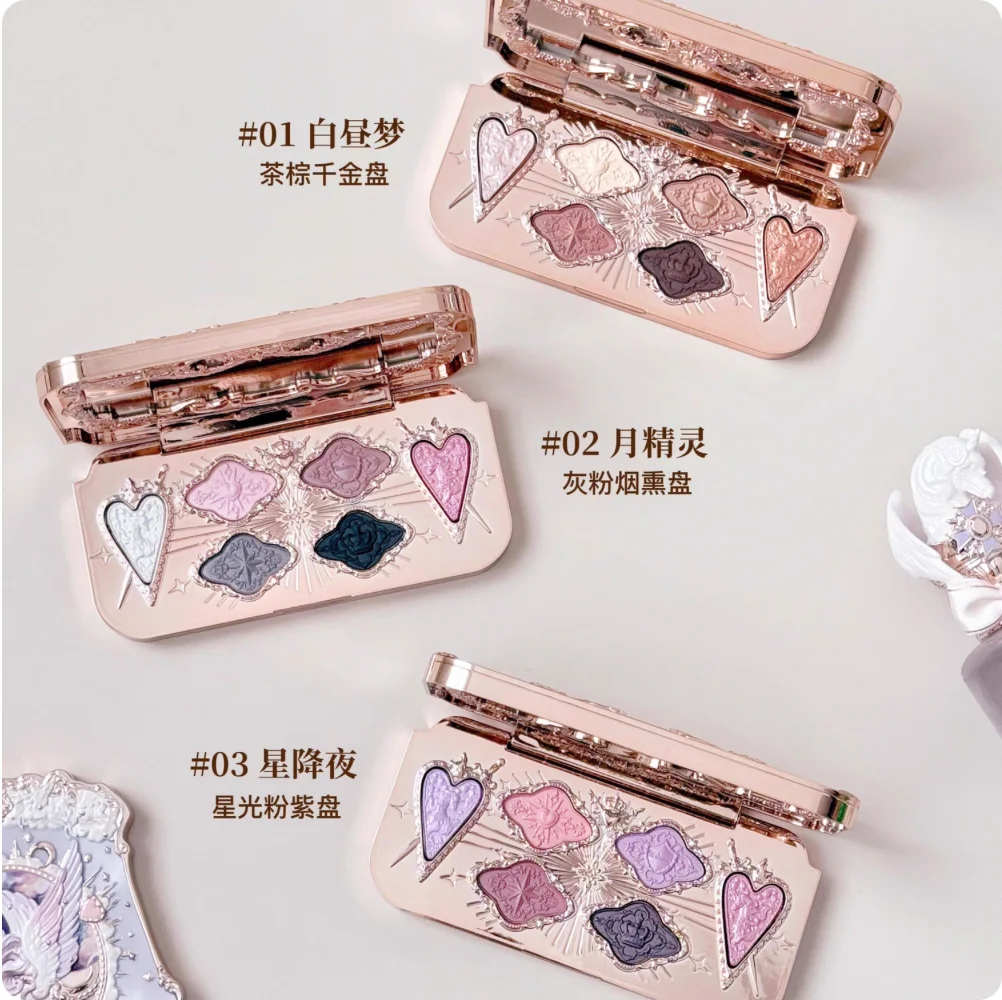 Flower Know Knight Unicorn Collection Makeup Eyeshadow Long-Lasting Makeup Eyeshadow  Eye Makeup Beauty Cosmetics