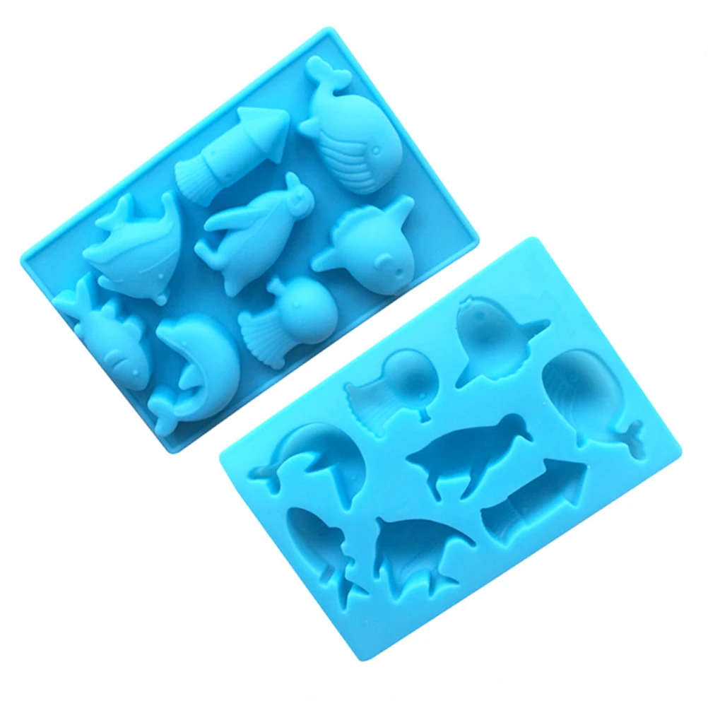 

Silicone Ice Cube Molds Cartoon Sea Animal Shape Cake Chocolate Candy Jelly Tray Craft DIY Baking Tools Easy Use Clean