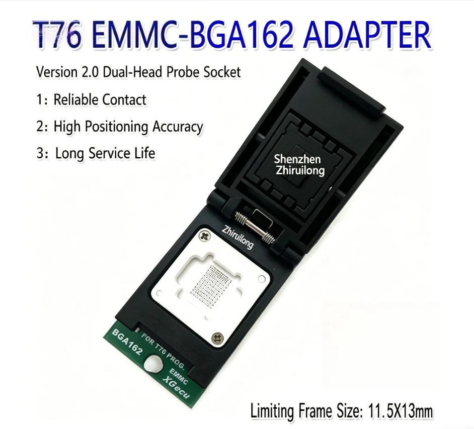 XGecu T76 programmer dedicated BGA162 EMMC chip, burning base, read and write adapter