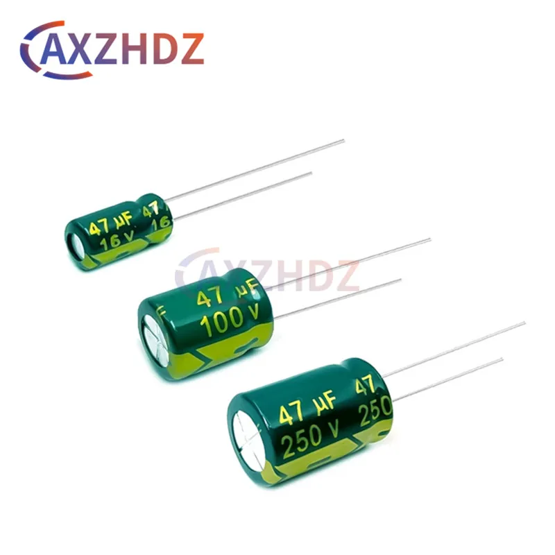 10-50PCS 5*11/8*12/13*20 47UF 25V 35V 50V 63V 100V 160V 200V 400V 450V High Frequency Low ESR Aluminum Electrolytic Capacitor
