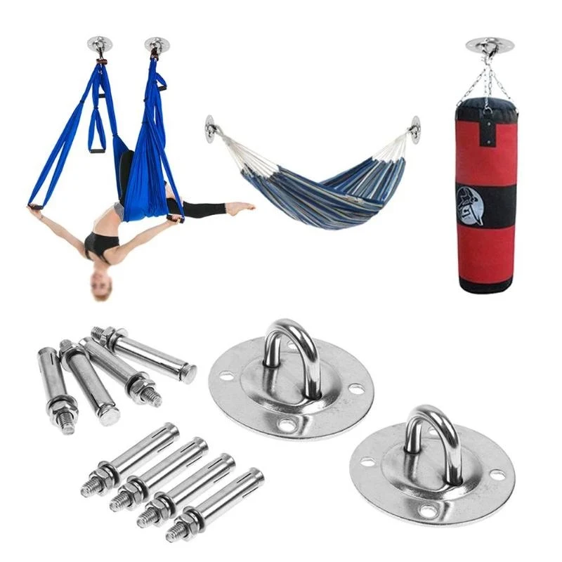 304 Stainless Steel Suspension Bracket Hammock Mount Ceiling Hook Anchor Hanger For Gym Training Aerial Hanging Kit Fixed Hook