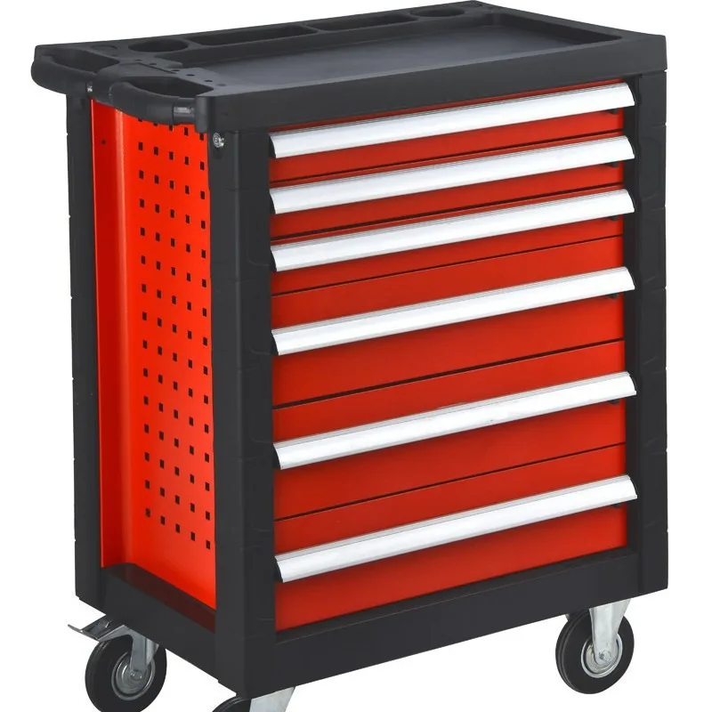 Mobile hardware toolbox, trolley tool cabinet, auto repair shop tool cabinet with tool set