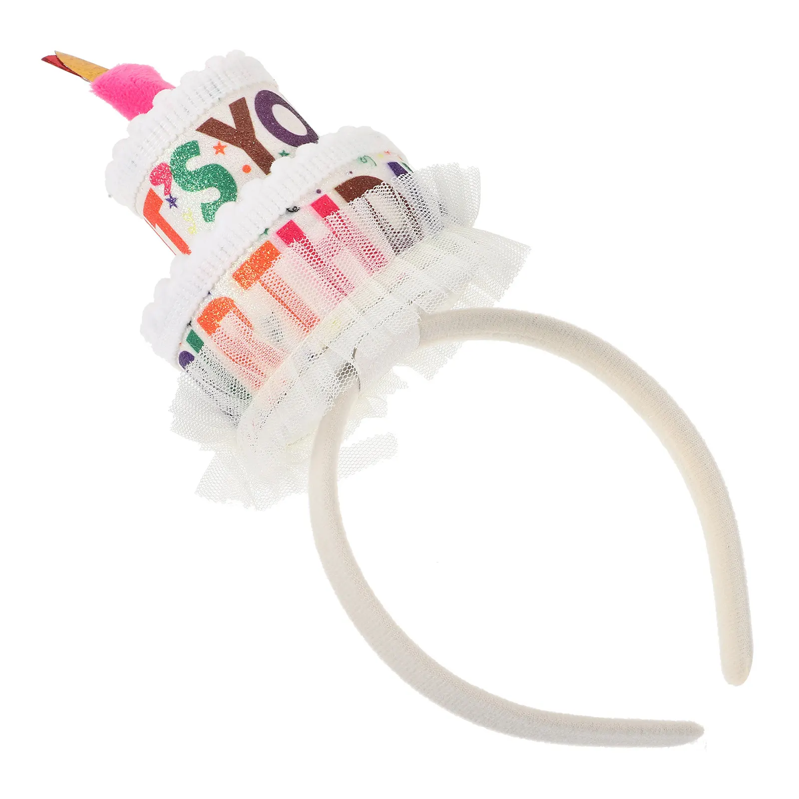 

Exquisite Cartoon Cake Headband Perfect for Childrens Birthday Party Outfit Birthday Kids Headband Kids Cake Hairband