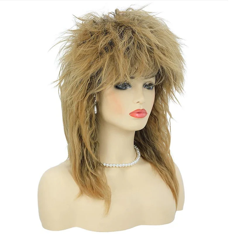 Ball Evening Dress Dress Up Straight Bangs Wig Bar Headwear Micro Roll Wig Cover Woman Daily Clothing Match Shoulder Length Hair