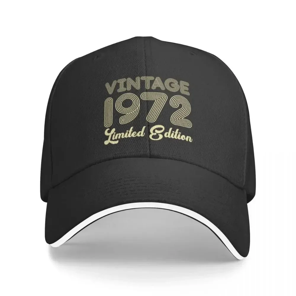 50 Years Old Vintage 1972 Limited Edition 50th Birthday Cap Baseball Cap thermal visor hat for man Women's