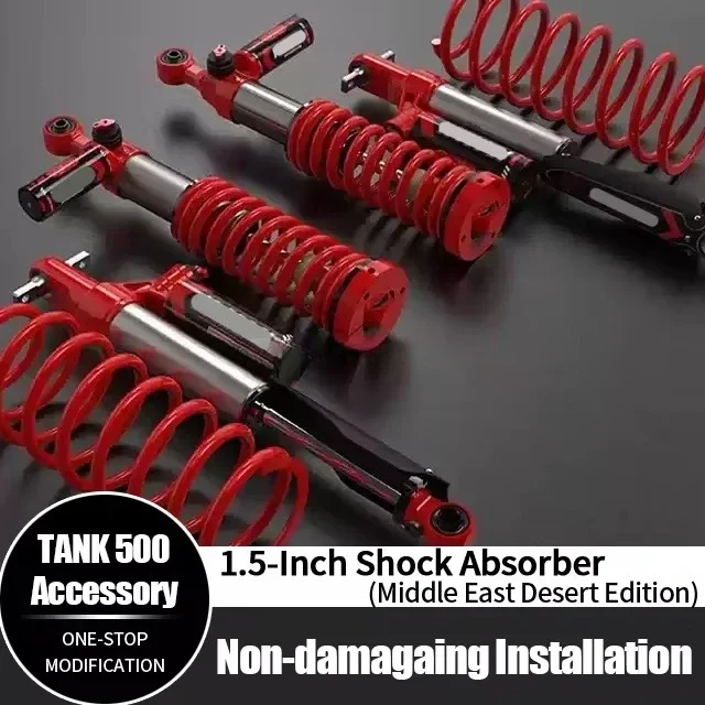 4X4 Off-road 8-Stage Adjustable 1.5-Inch Nitrogen Shock Absorber Suspension Lift Kit for GWM Tk 500