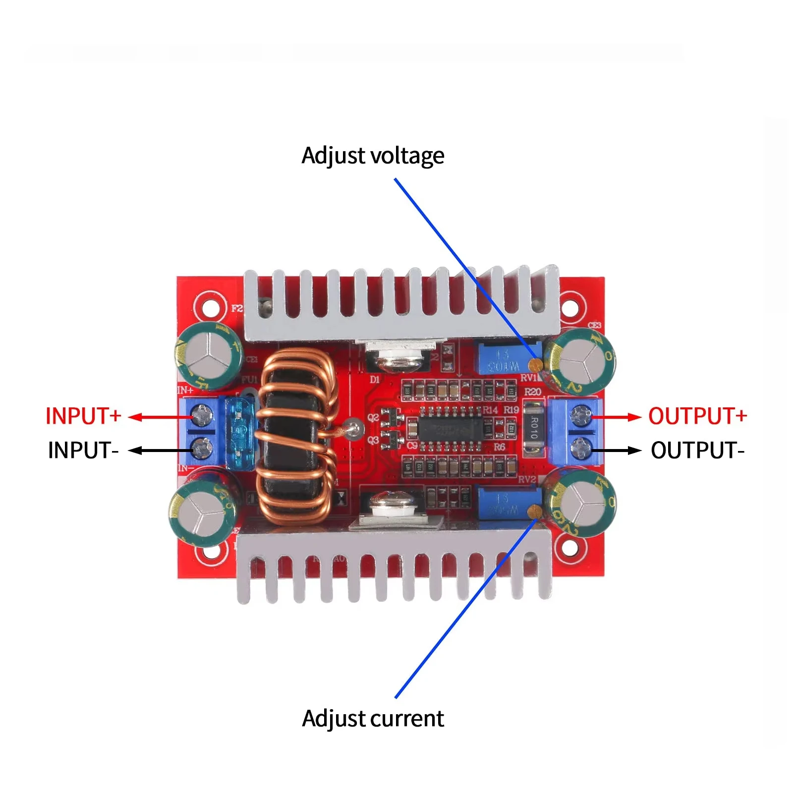 DC 400W 15A Step-up Boost Converter Constant Current Power Supply LED Driver 8.5-50V to 10-60V Voltage Step Up Module view 2