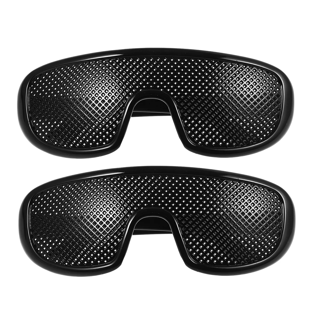 

2pcs Pinhole Glasses Lightweight Improvement Eyewear Multi Hole Design Nearsighted Sunglasses For Driving