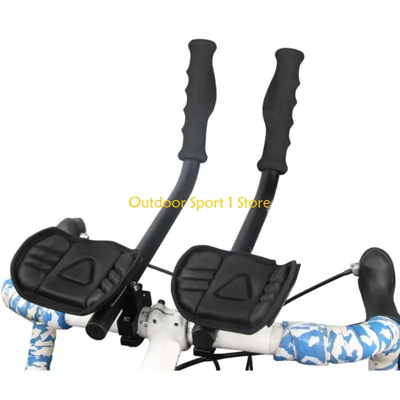 

A0KA Aluminum Alloy Triathlons Handlebar Rest Road Bike Arm Rest Mountain Bike Rest Handlebar Armrest Rod Cycling Accessories