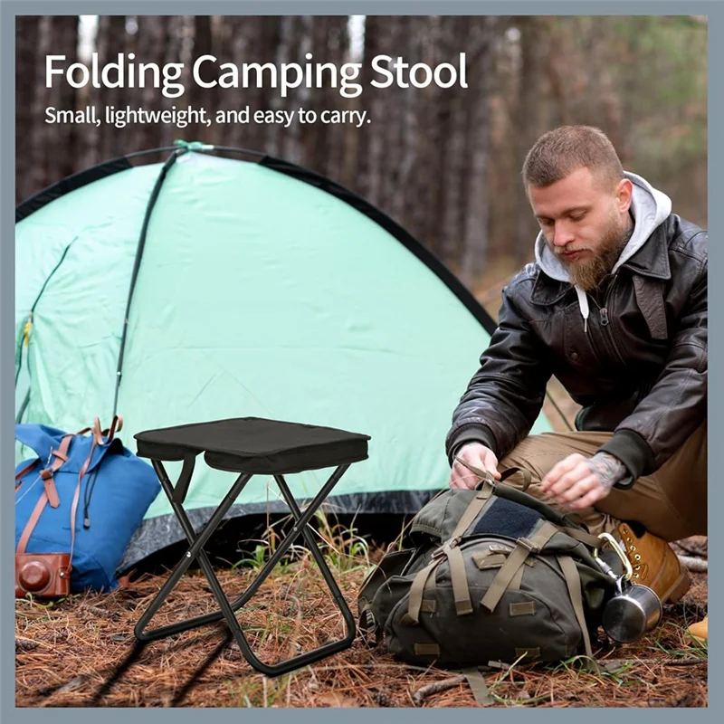 abhs-キャンプスツール、ポータブル折りたたみスツール、バックパッキングスツール、屋外ガーデニング、ビーチハイキング、釣りに最適、高さ134インチ