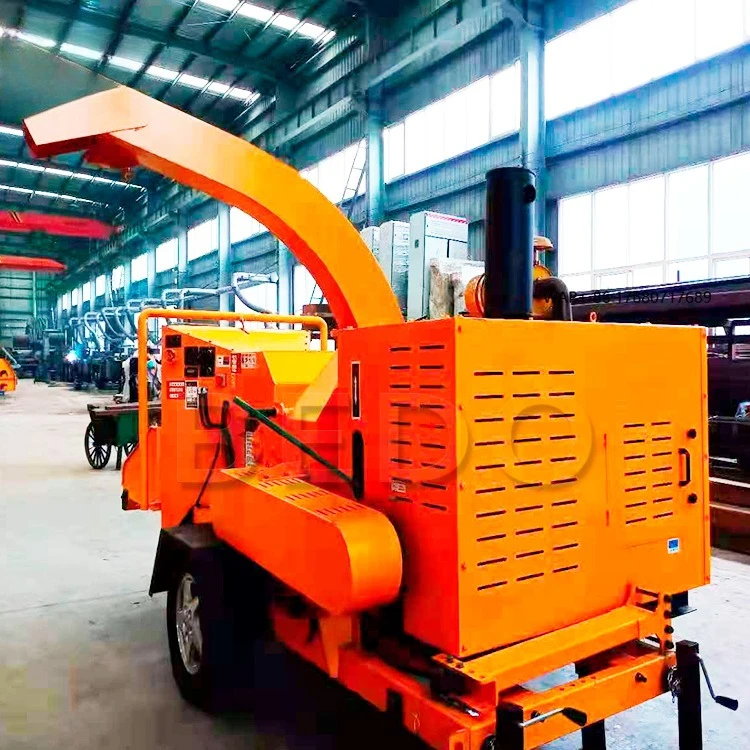 20cm Popular Tree Cutting Machine Branches and Leaves Shredder Mobile Wooden Log Branch and Leaf Shredder