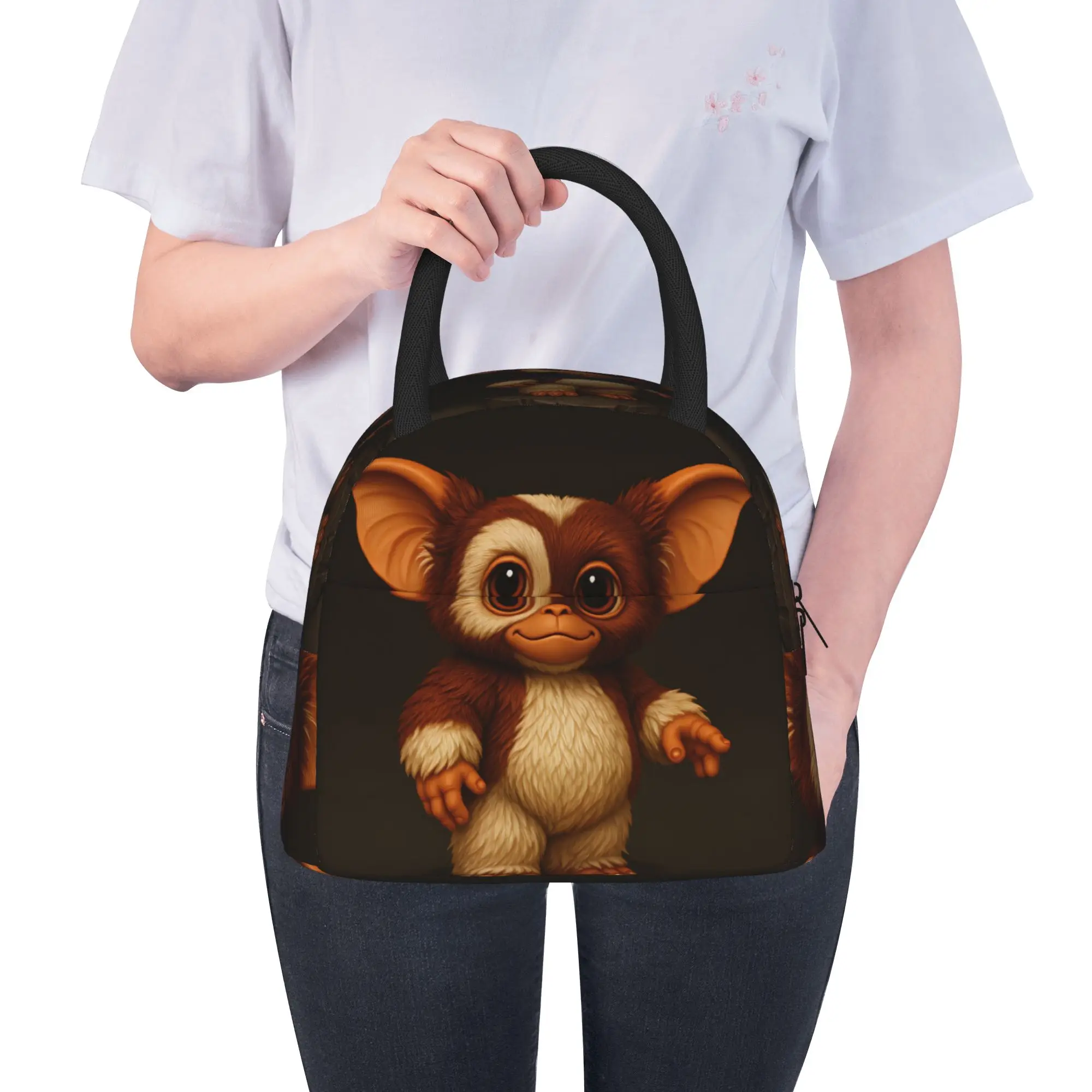 Gizmo Gremlin Lunchtasche für Kinder, grafische Lunchbox, Vintage-Kühltasche für das Büro, praktische Oxford-Thermo-Tragetasche – Detail 8
