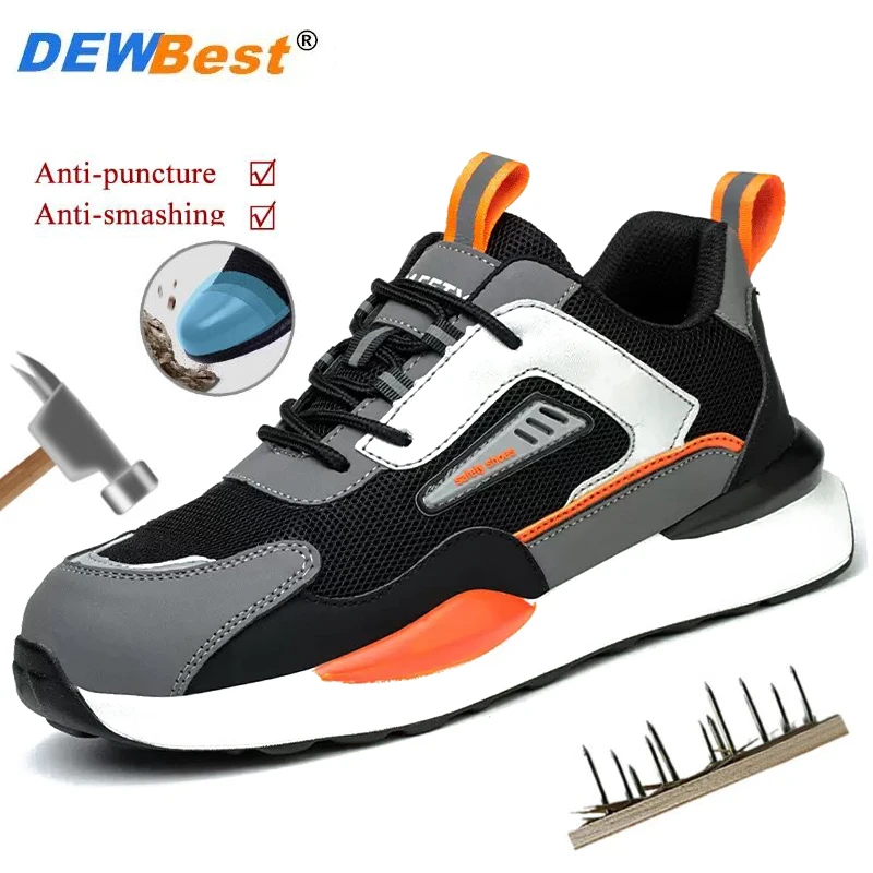 Men's summer lightweight fashion anti-smash anti-puncture wear-resistant insulation 6KV new breathable work shoes