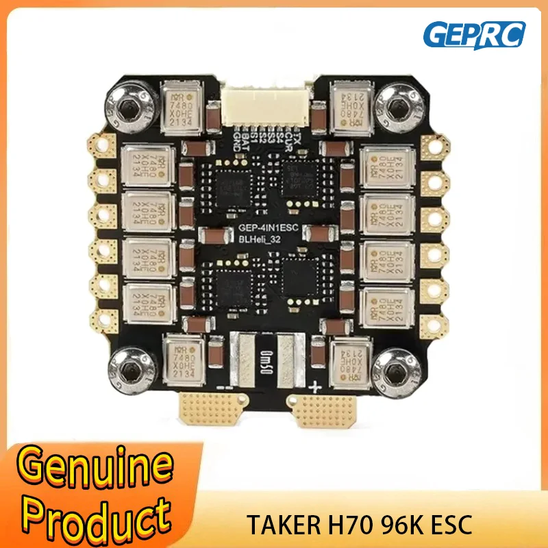 

GEPRC TAKER F722 BL32 Stack 70A Flight Controller Air Unit Connect 3-6S LiPo 9V2.5A 5V3A BEC FPV