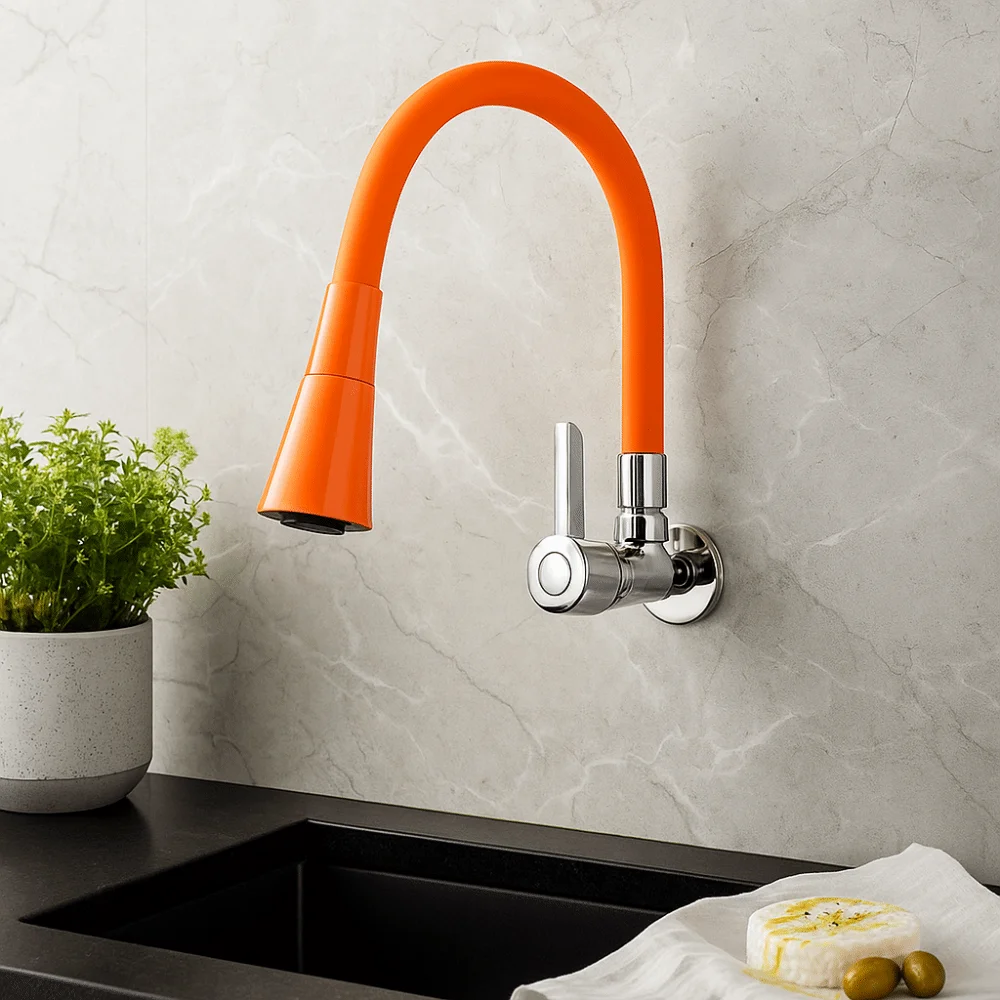 

Zinc Alloy Kitchen Faucet 2 Modes Universal Rotatable Spout Faucet Water Saving Single Cold Water Tap Public Restroom