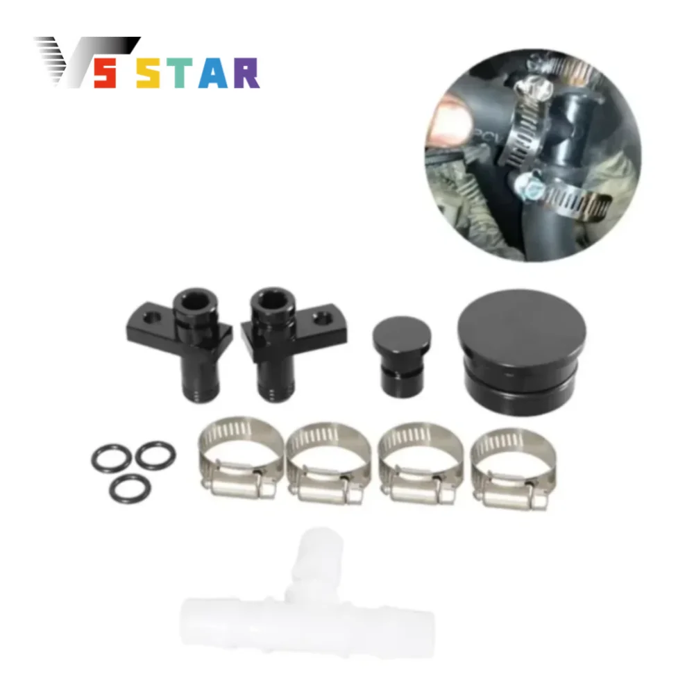 

Алюминиевый комплект адаптеров для дизельного двигателя из ПВХ, комплект маршрутов с разъемом резонатора для 2004.5-2010 2500 3500 6,6l V8 Durmax Diesel Black