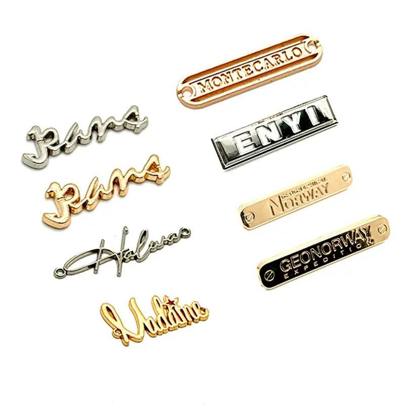 Custom Zinc Alloy Luggage Tags & Clothing Labels Electroplated Metal Pendants Engraving Name/LogoHandbag Accessories OEM