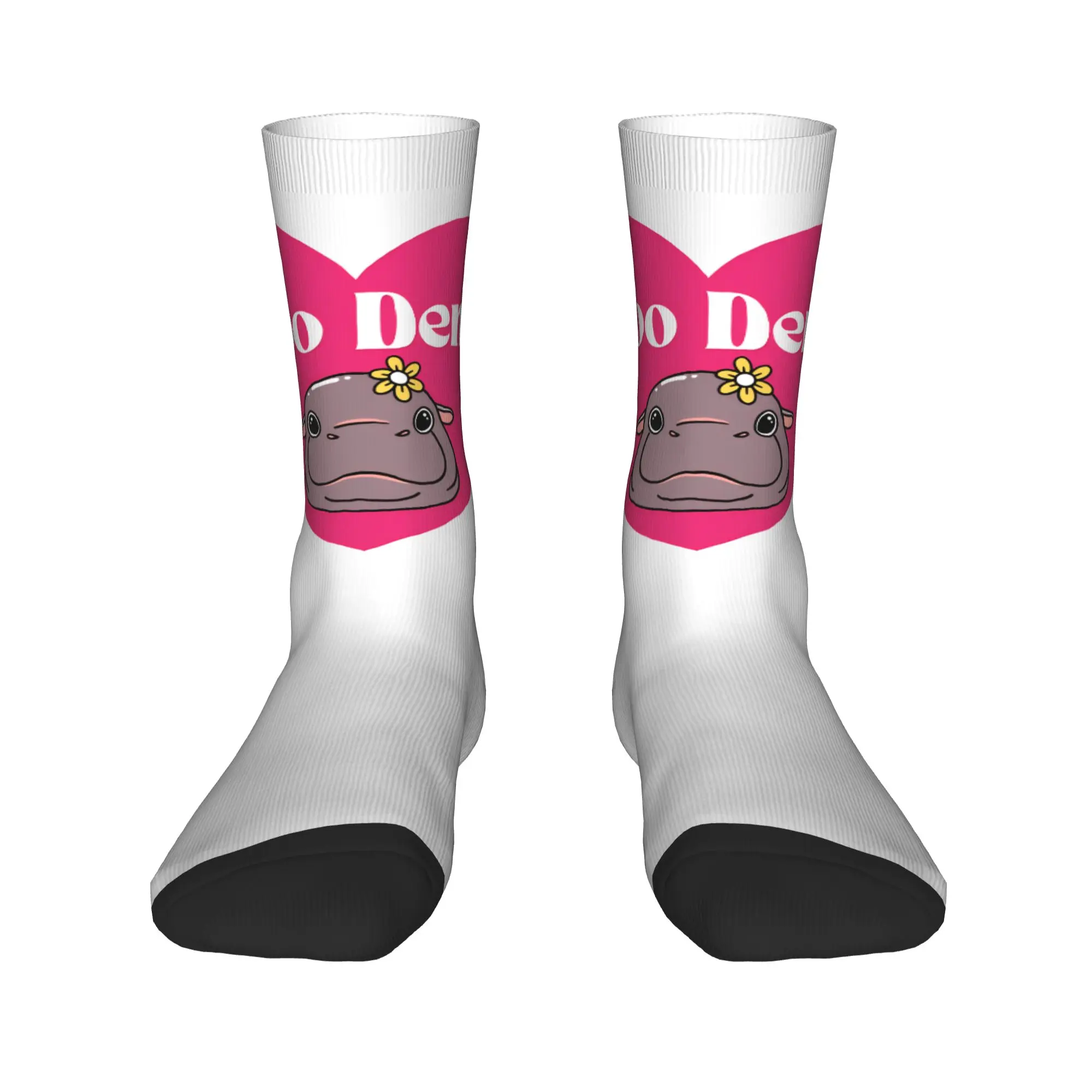 Moo Deng  Stockings Unisex Men  Socks Soft Breathable Leisure Socks Autumn Cycling Non Slip Design Socks Gift