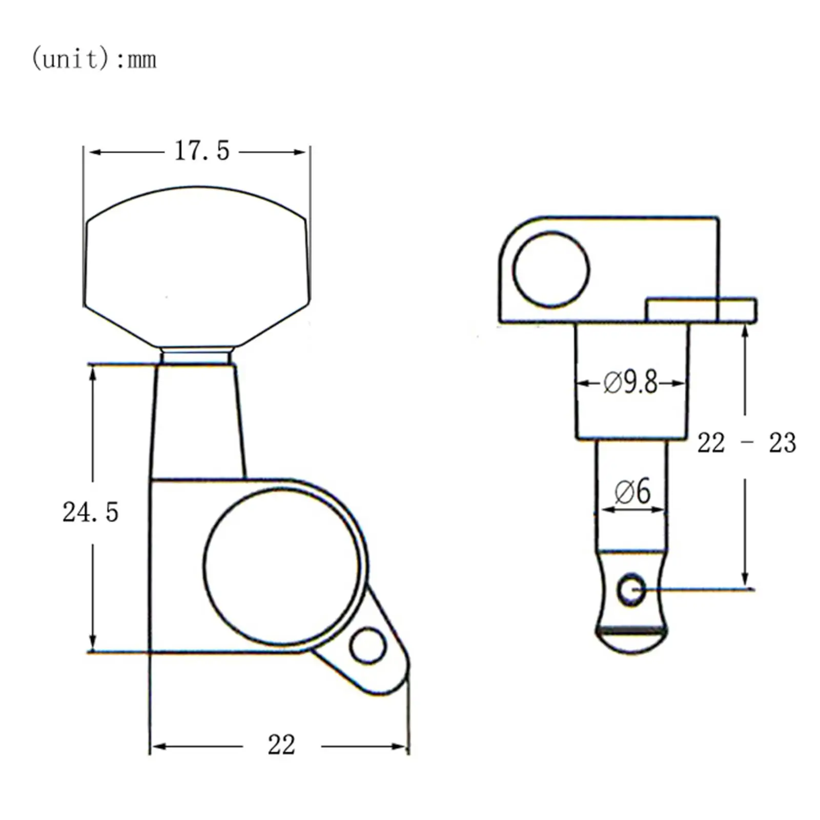 6 قطعة قفل سلسلة الغيتار ضبط أوتاد اليد اليسرى آلات ضبط قوية غروفر