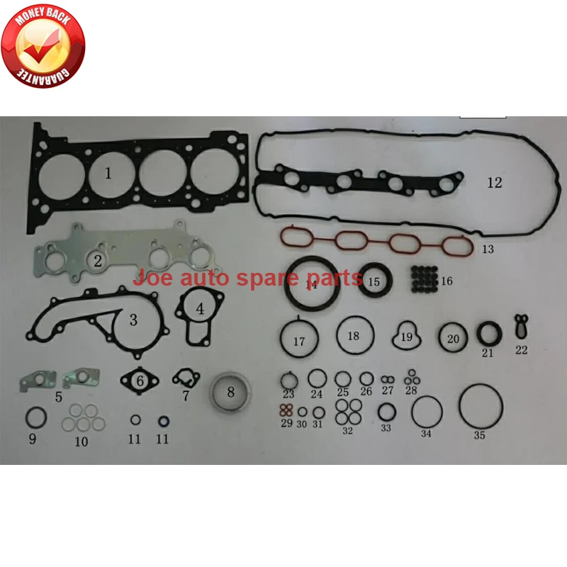 

2TR 2trfe полный комплект прокладок двигателя для Toyota LAND CRUISER PRADO TRJ150 TRJ152 TRJ155 2694cc 2.7l 2015-2020 04111-75C60