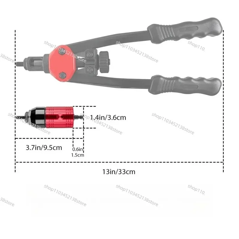 M3-M8 Rivet Nut Gun Set Electric Removable Adapter Manual Riveting Tool with Wrench Thread Insertion