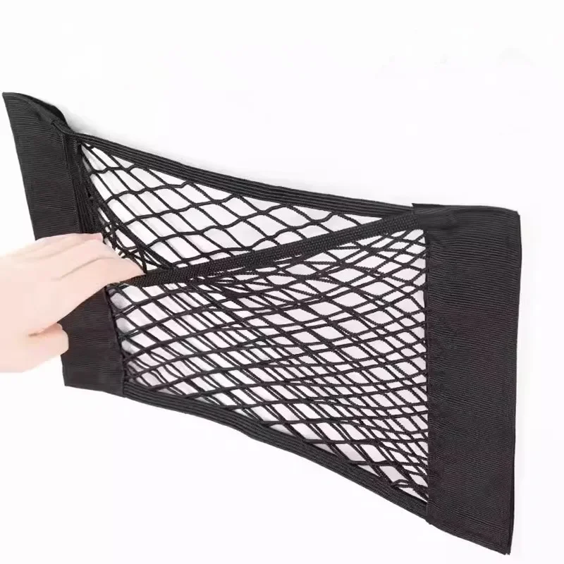 

For Skoda Fabia Superb YETI Octavia A5 A7 Car Boot Trunk Seat Back Elastic Storage Net Organizer Accessories