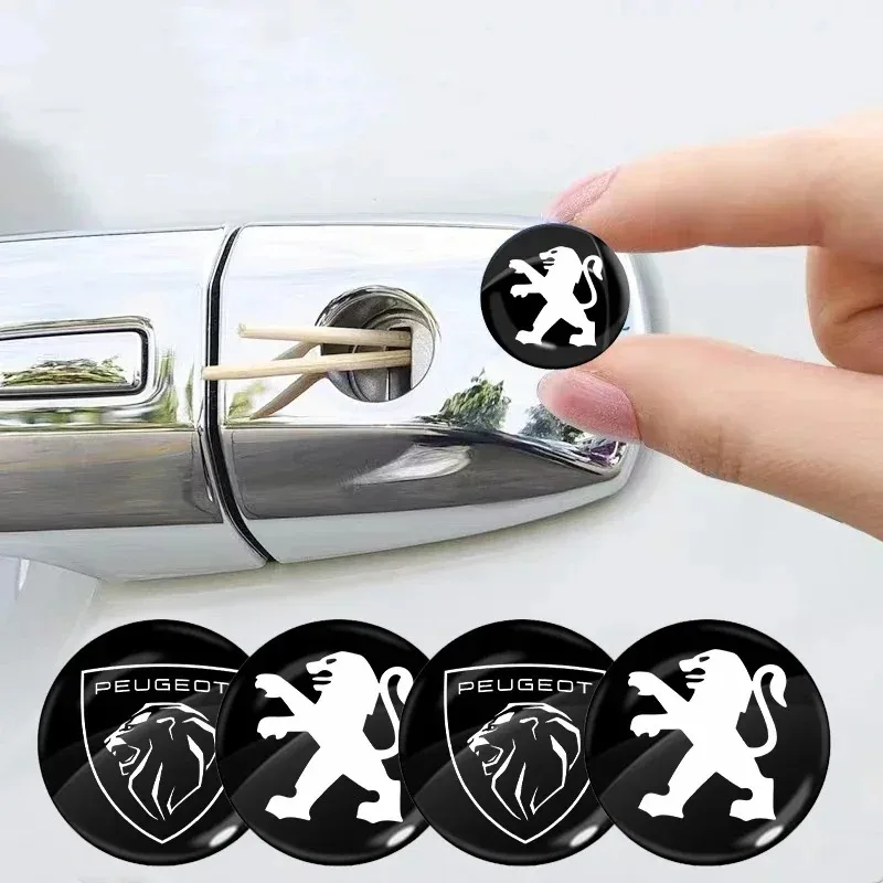 Car Door Keyhole Lock Core Anti Scratch Protection Sticker Auto Styling Accessories For Peugeot 208 2008 308 3008 5008 408 508