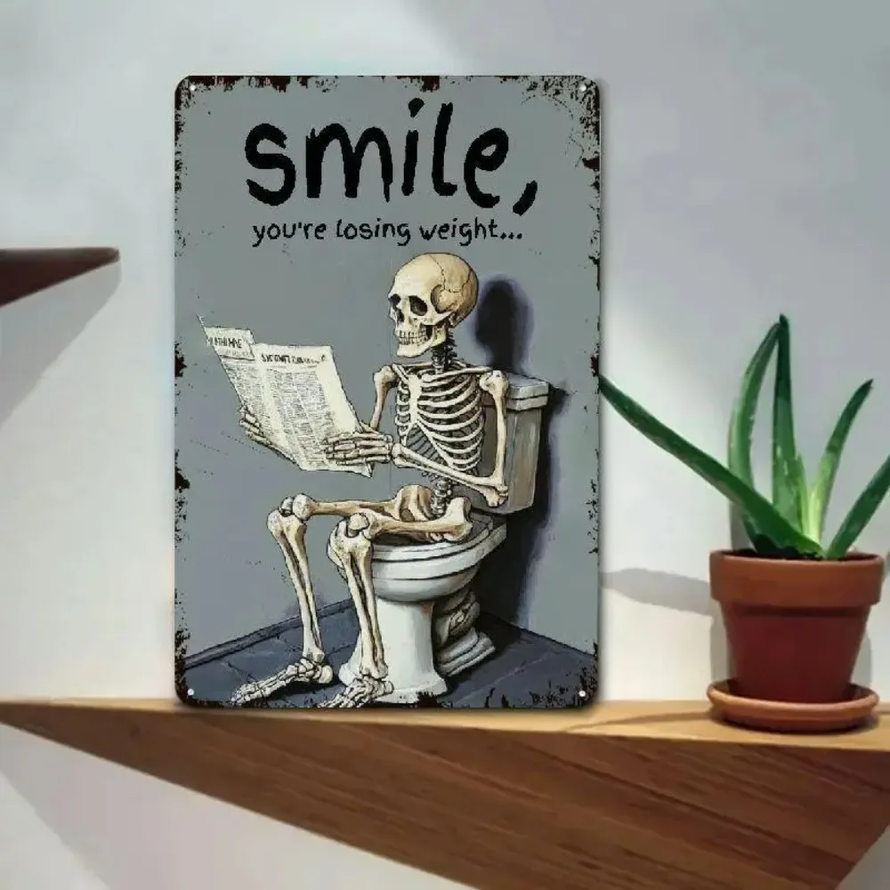Arte de Pared Metálico Hojalata 2D Flat Antiguo, Decoración Versátil Hogar Jardín Bar Baño Dormitorio Perfecto Regalo