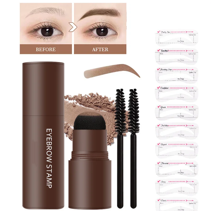 Makeup Product Eyebrow Stamp Shaping Kit Set Makeup Hairline Enhance Make-up for Women Femme Hair Concealer Coverage Brow Pencil