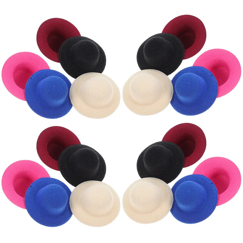 20pcs Mini Cloth Dome Caps for DIY Crafts, Handmade Home & School Decor, Small Hat Ornaments
