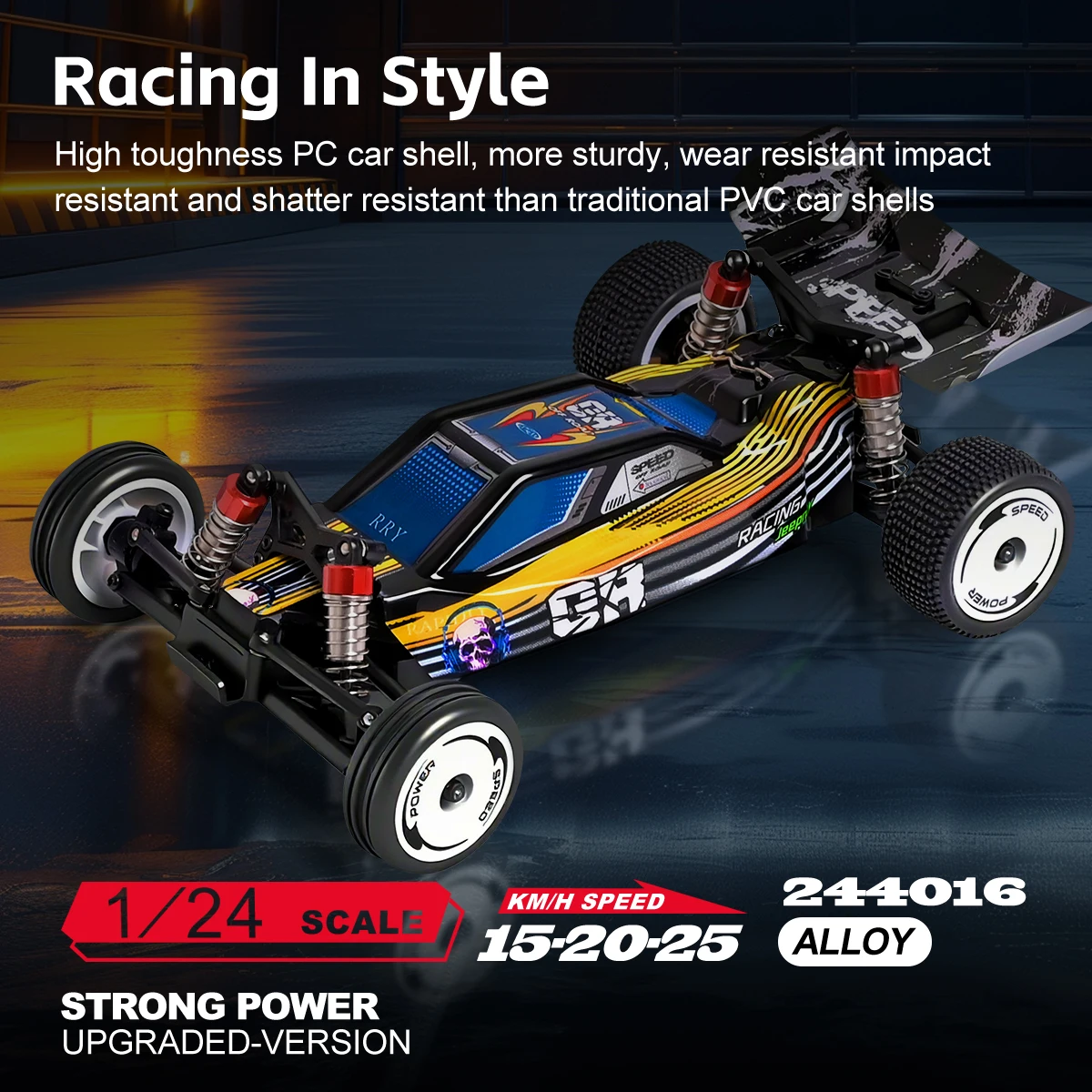 WLtoys 244016 1:24 RCカー 2.4G DIY照明付き電動高速競技用レーシング