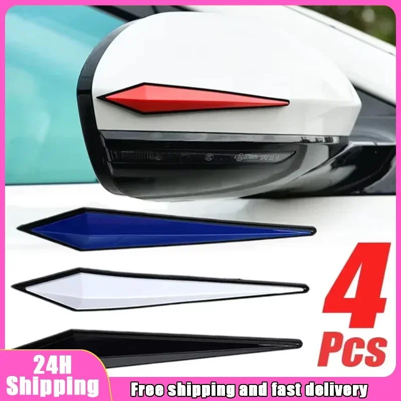 Universal Car Side Spoiler Fin, Front Bumper Hood Decor Sticker, Multi Color Sharp Blade Shape Auto Exterior Styling Accessorie