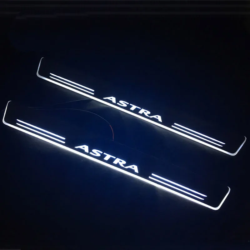 Trim Pedal LED 12V Car Light For Opel Astra J H 2016 2017 2018 Door Sill Scuff Plate Pathway Moving Acrylic Welcome Lamp