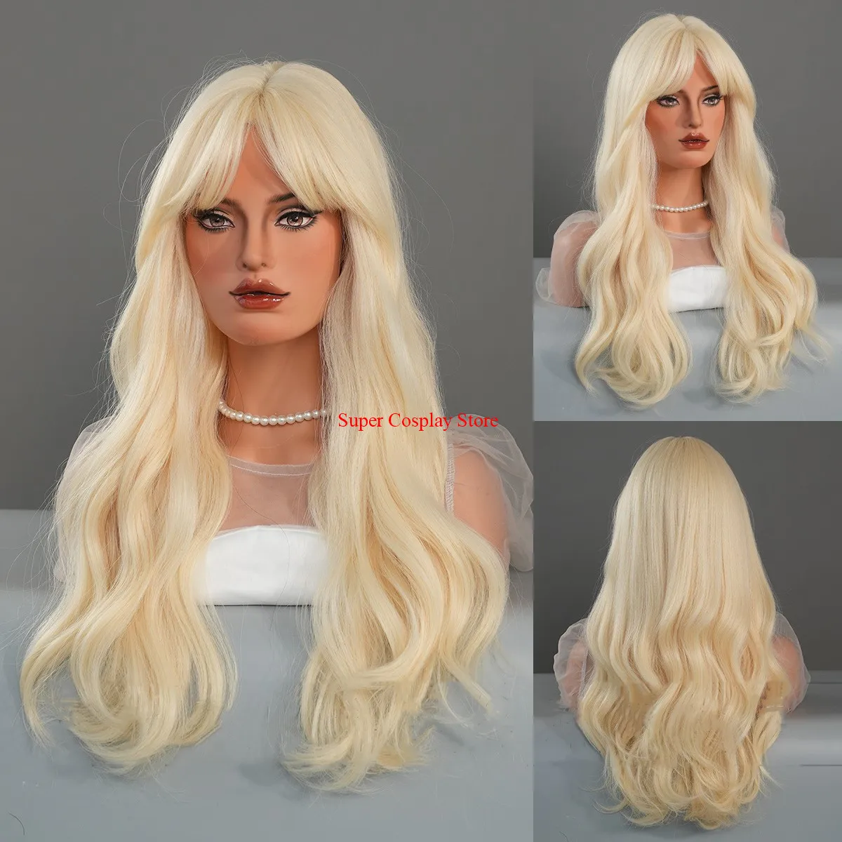 Costume de Cosplay de Film Barbi Hunman pour Fille, Perruque Tressée Synthétique, Cheveux Longs, Degré Haute Température, Accessoire de ixd'Halloween