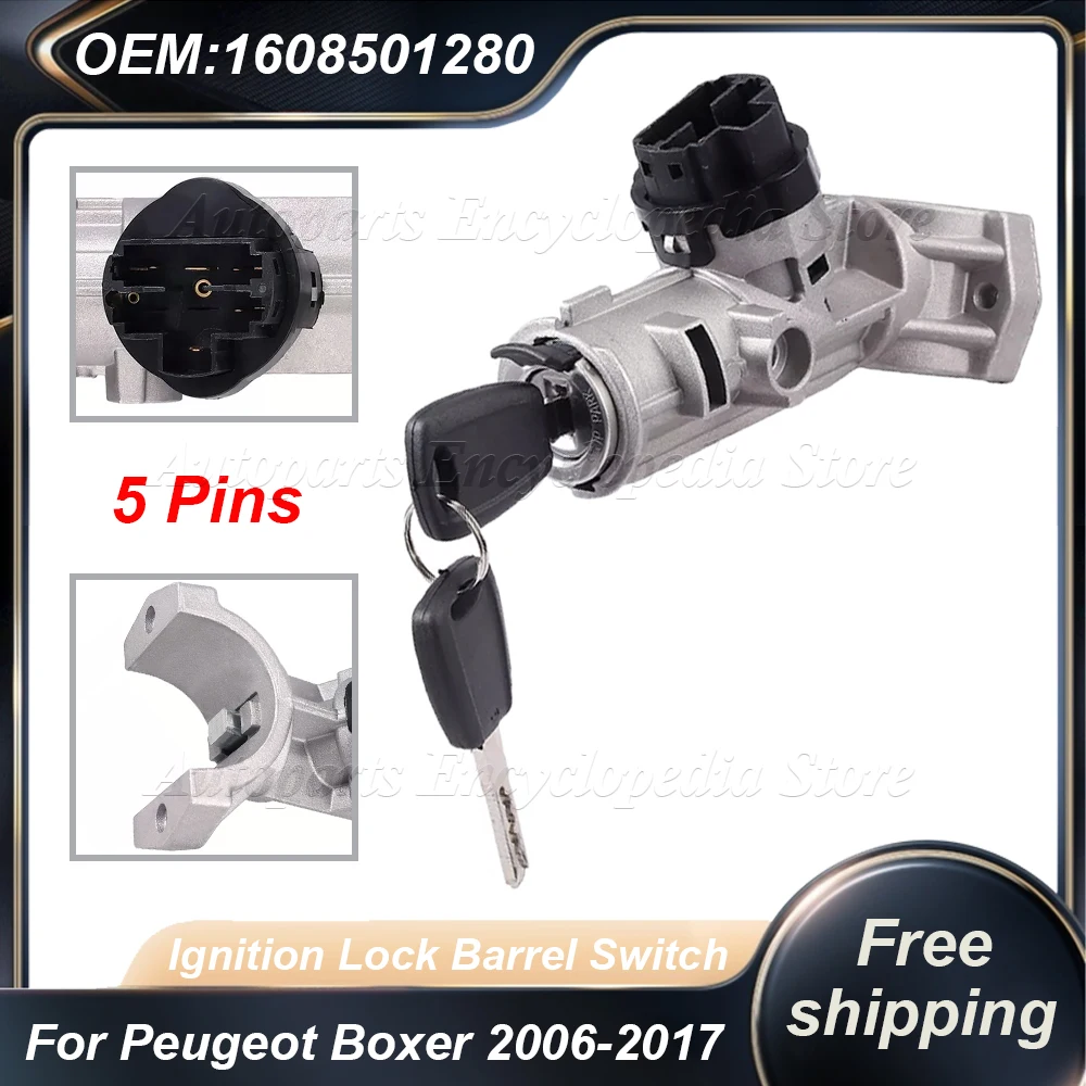 

4162SJ For Peugeot Boxer 2006-2017 4162HN For Citroen For Fiat Ducato 1348421080 Ignition Lock Barrel Switch 1608501280