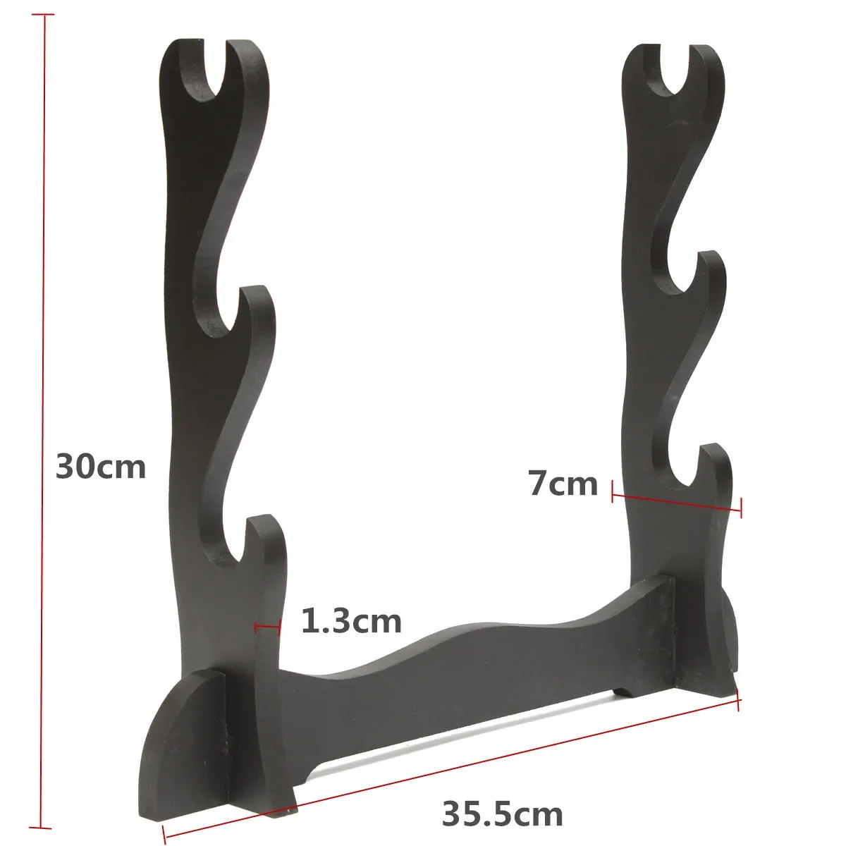 3 Layer Home Decoration Crafts Black Wood Wall Mount Samurai Sword Katana Holder Stand Hanger Bracket Rack Display