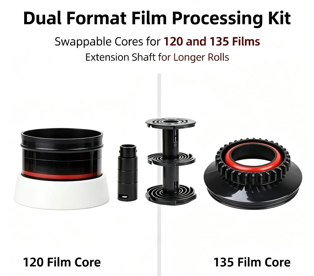 Domestic 1530,1520 Three-Core Film Developing Tank Tuohai Home Dark Room Film Developing Tank Extension Tank 120135
